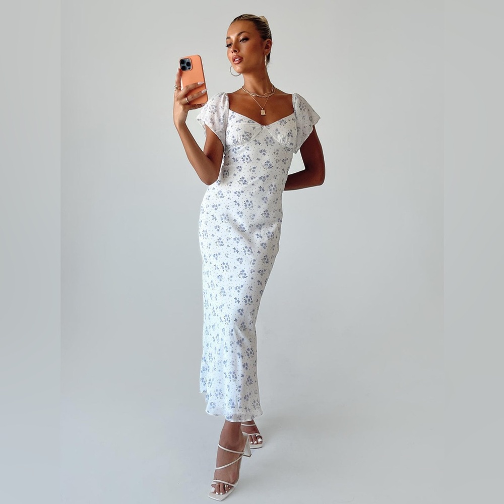Hera Maxi Dress White Floral